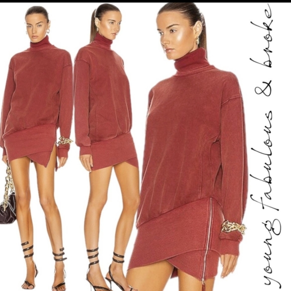 Young Fabulous & Broke Turtleneck Zipper Dress - Picture 1 of 4